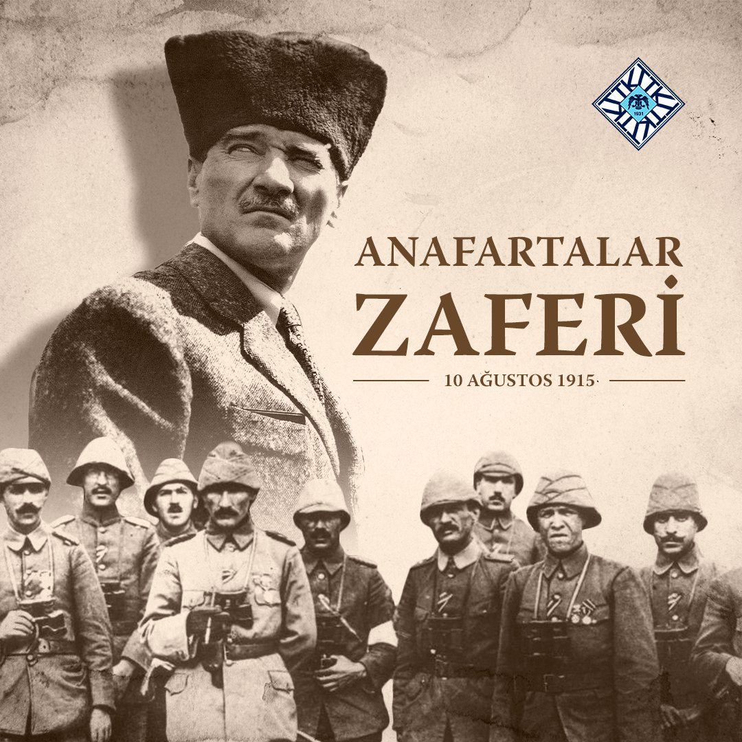Tarihin akışını değiştiren Anafartalar Zaferi'nin 108.yılında, tarihimize eşsiz bir zafer armağan eden Anafartalar Grup Komutanı Mustafa Kemal Paşa başta olmak üzere tüm Çanakkale kahramanlarını saygı ve minnetle anıyoruz. 
#TarihteBugün
#AnafartalarZaferi