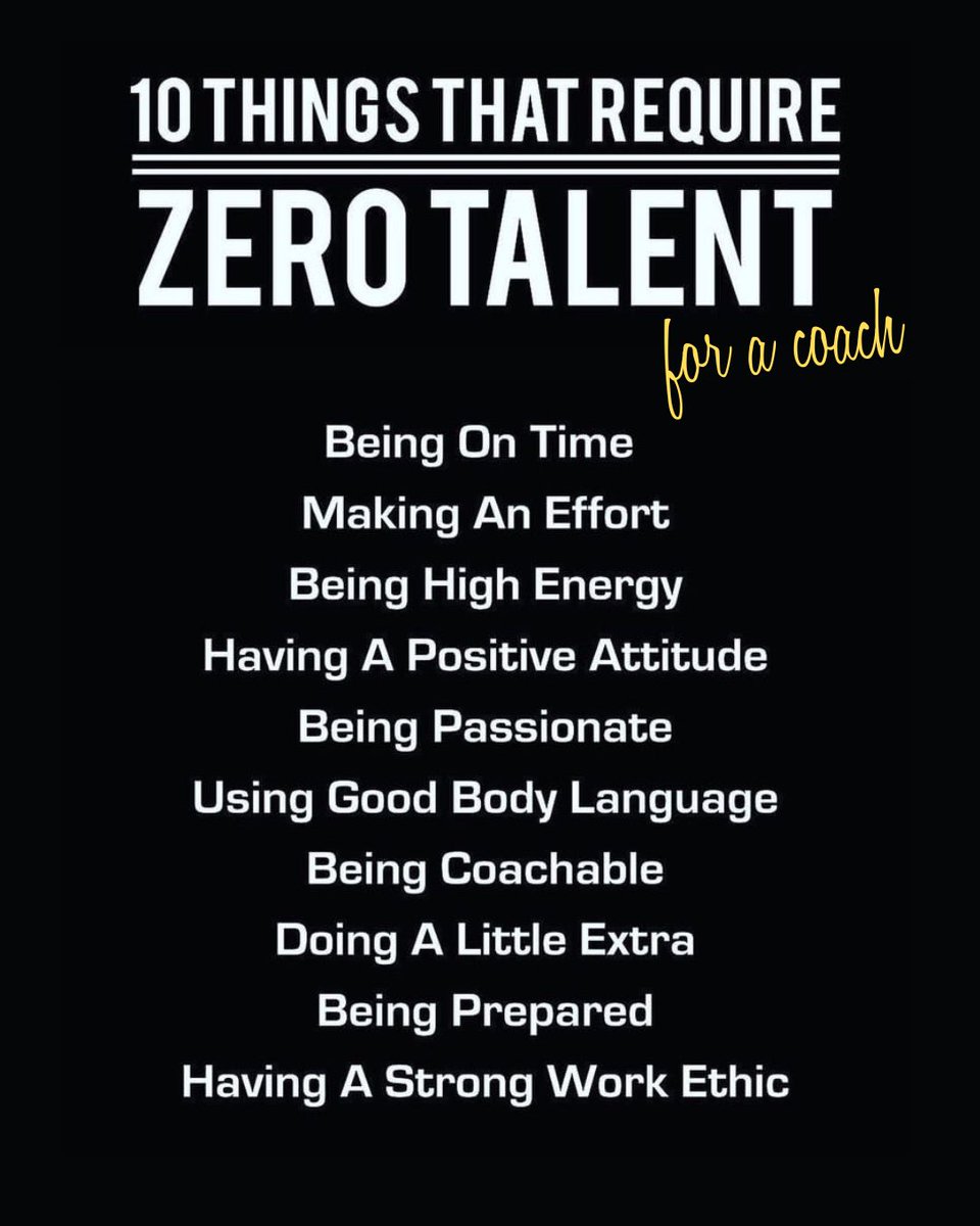 We expect our athletes to hit these zero talent requirements … but do we hit them ourselves as coaches?