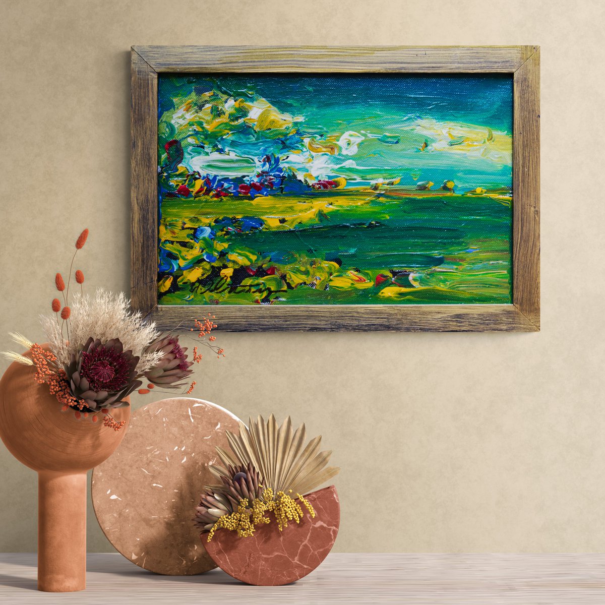 MihaiOlteanuART's tweet photo. Meadow of Dreams: Miniature

Acrylic and oil on canvas
20x30 cm
2023 collection

https://t.co/5Cz14HRM8U

#MiniatureMasterpiece #LandscapeArt #MeadowOfDreams #ArtForSale #FineArtGallery #NatureInspired #ArtisticExpression #ArtisticWonder #ArtfulAmbiance #ArtisticSerenity https://t.co/6En0yE12Tt