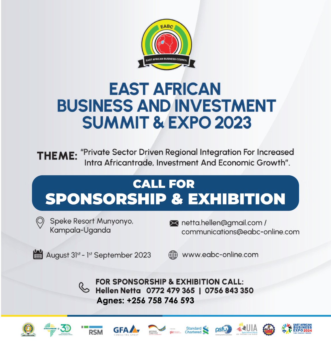 The East African Business and Investment Summit is organized by the East African Business Council in collaboration with the East African Community and Afreximbank.  Be part of a game-changing event that will shape the future of trade and investment in East Africa. 🌍
