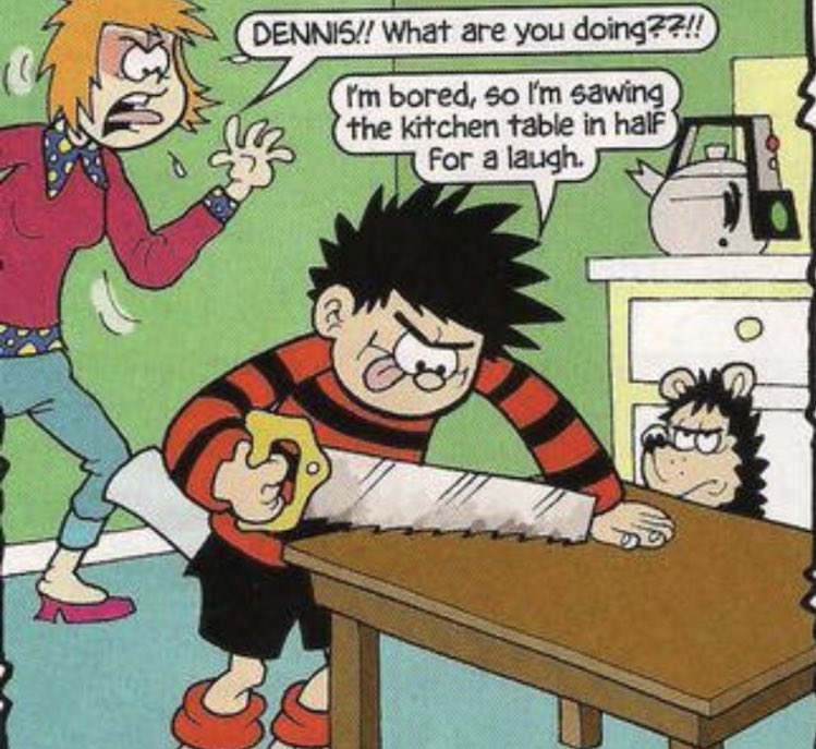 NoContextBrits's tweet image. Dennis (US) vs. Dennis (UK)