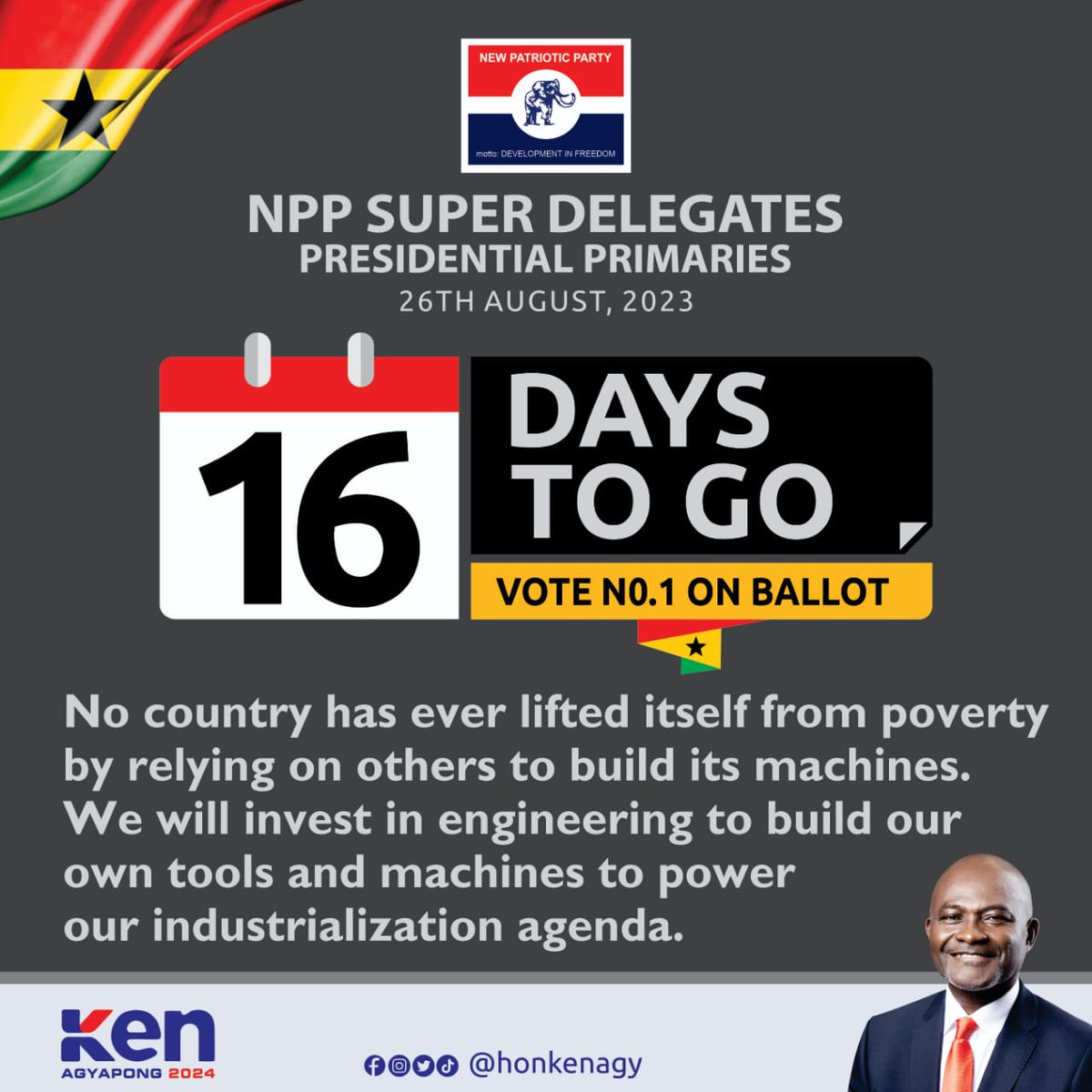 No country has ever lifted itself from poverty by relying on others to build it's machines. We will invest in engineering to build our own tools and machines to power our industrialization agenda. #Ken4Prez2024