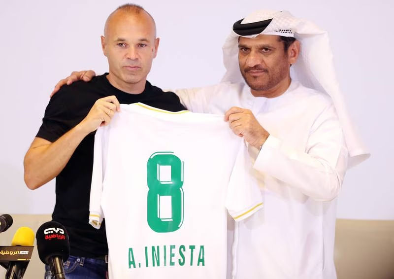 Andrés Iniesta has moved to a club in uae that means i can watch one of the best mid fielders in the world.😍