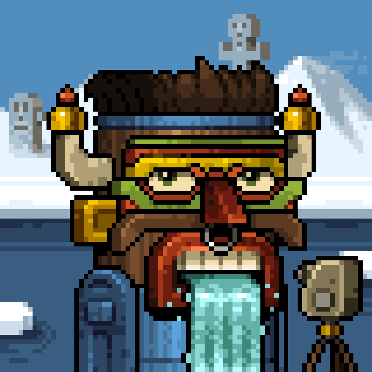 totemheads's tweet image. #TOTEMHEADS by master pixel artist @jontraffordart, and eccentric dev @lordcalder

@totemheads is a throwback to the '80s, a game, a story, a community, a party.

This art is the best out there - holding an NFT gets you a $TOTEM token claim, and entry to the game tournaments!…