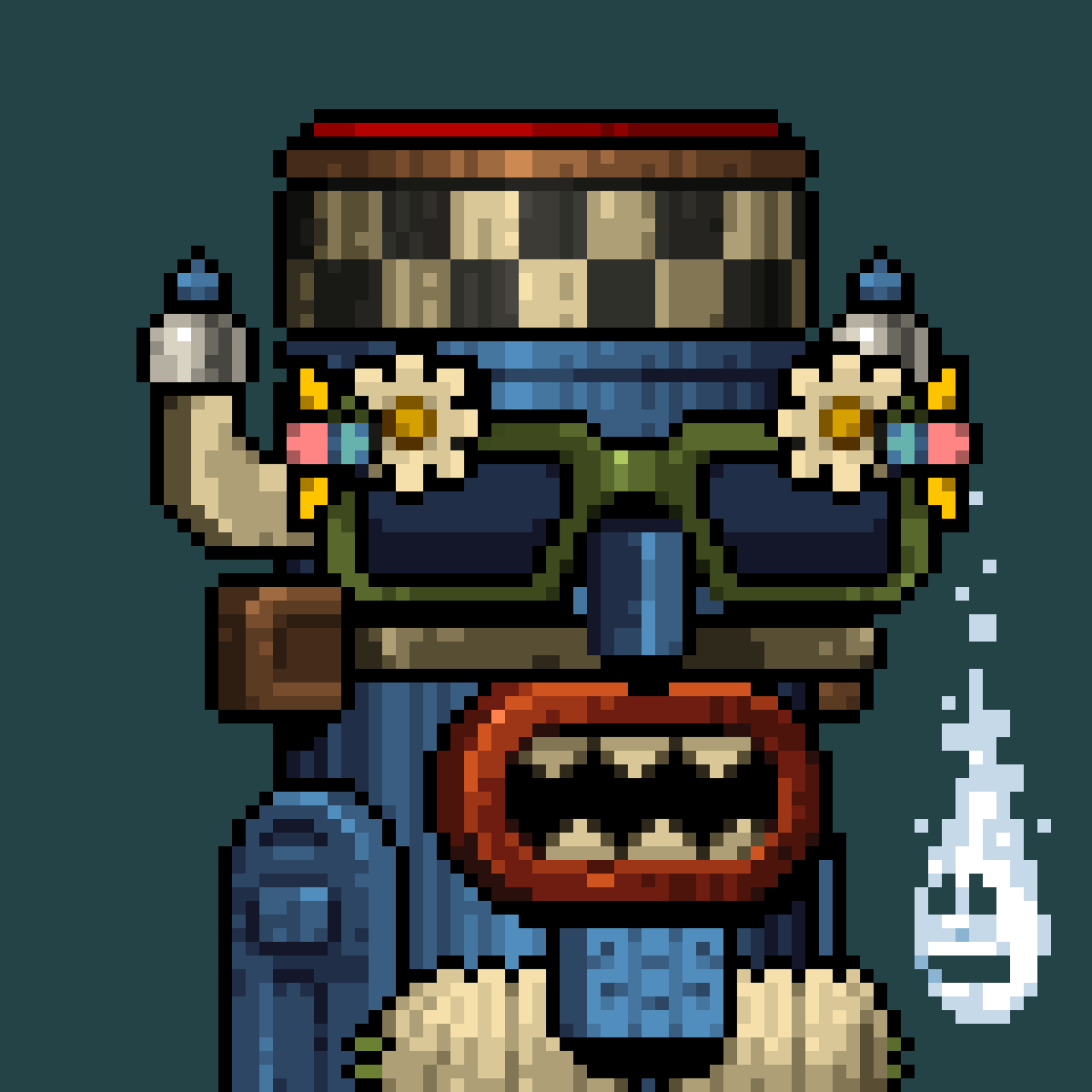 totemheads's tweet image. #TOTEMHEADS by master pixel artist @jontraffordart, and eccentric dev @lordcalder

@totemheads is a throwback to the '80s, a game, a story, a community, a party.

This art is the best out there - holding an NFT gets you a $TOTEM token claim, and entry to the game tournaments!…