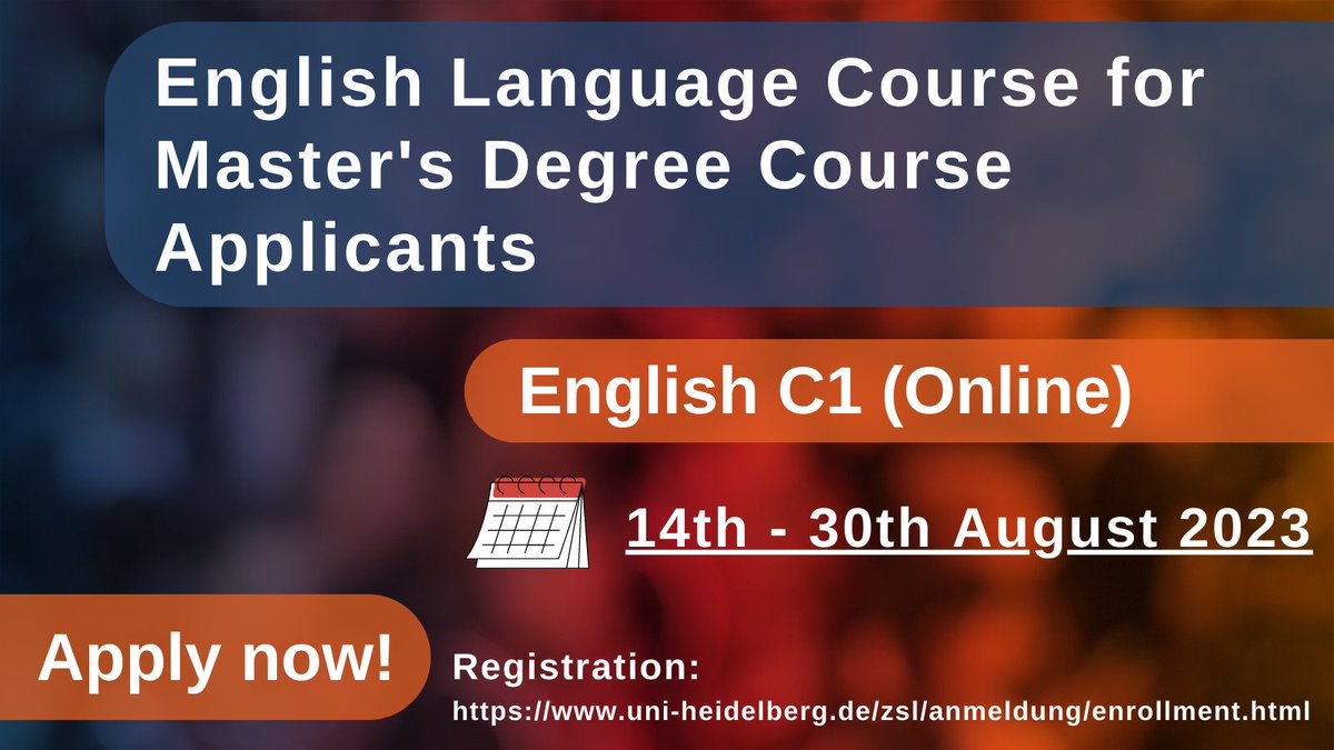 hcias_unihd's tweet photo. Need to brush up on your English skills to apply for our master's program?
@ZSL_HD is offering an online course (English C1) from 14th August to 20th August for master degree applicants 👉 https://t.co/2msNfXbQAl
Our program 👉 https://t.co/VFpH6yLdAR
#studyathcias #hcias_macs https://t.co/OOg8jBuDWT