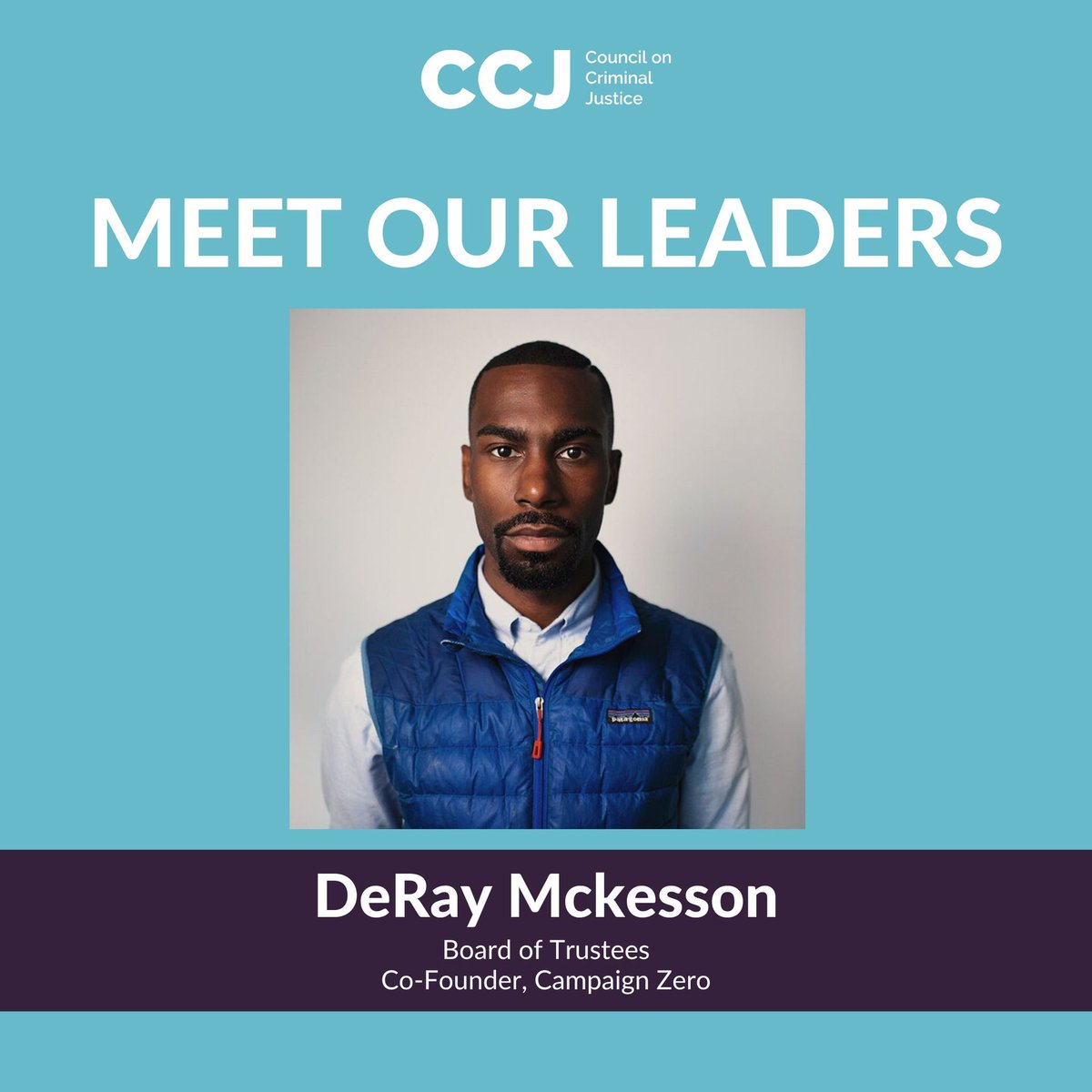CCJ Trustee @deray is an organizer and activist who was a leading voice in the Black Lives Matter movement and co-founder of @CampaignZero. A widely sought commentator on policing, equity, and justice issues, he hosts the award-winning podcast @PodSaveThePpl.