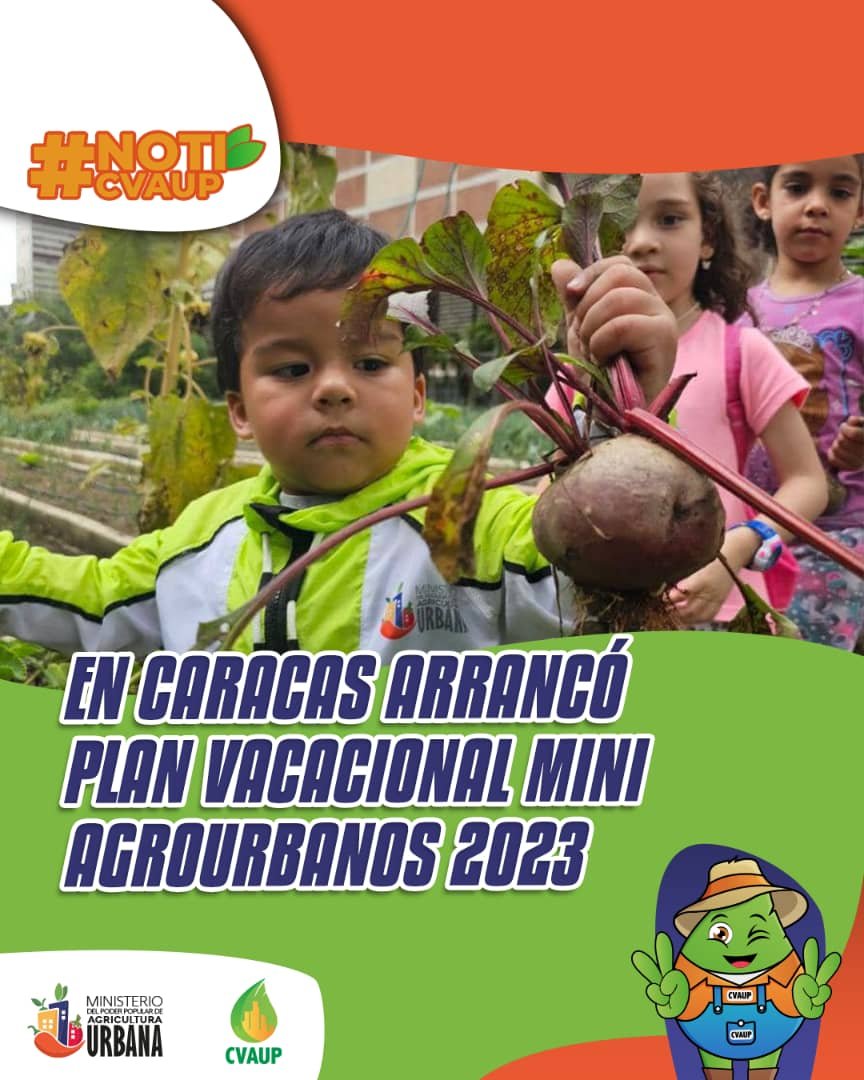 #NotiCVAUP | Llegó el Plan Vacacional Minis Agrourbanos 2023 para el disfrute de las niñas y niños de la familia @MinagrourbanaV #VenezuelaRecuperóLoSuyo