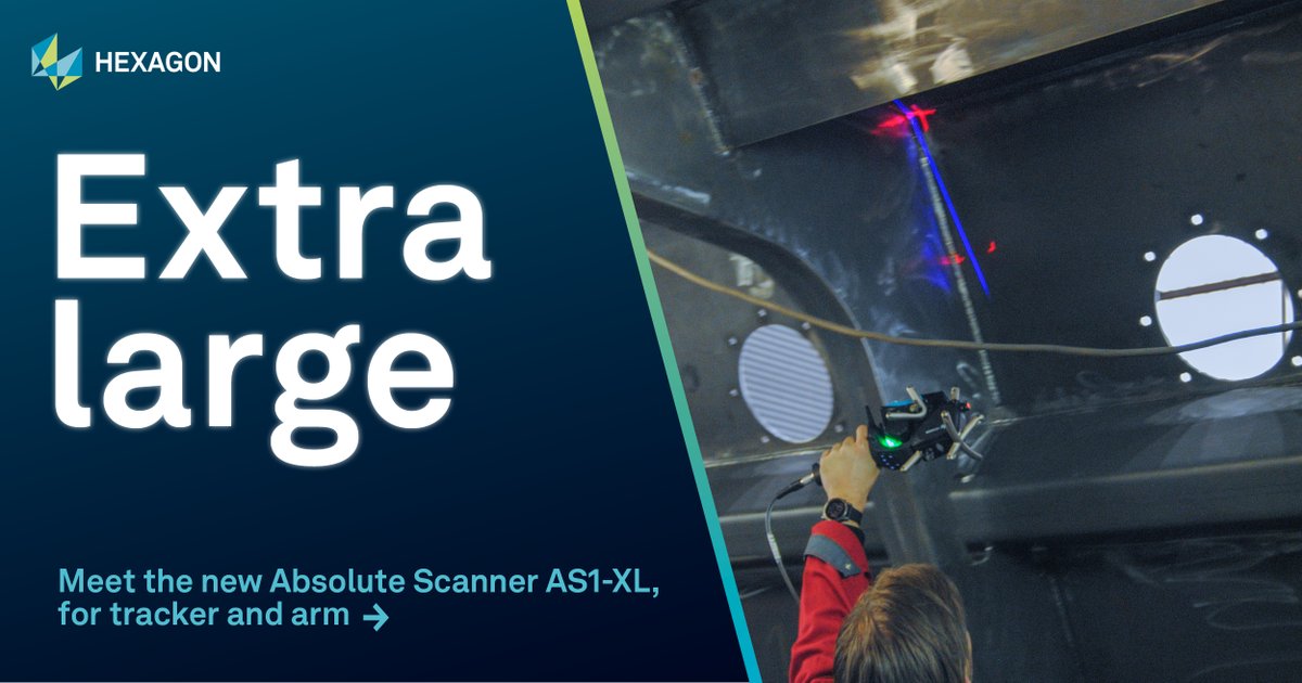 HexagonMI's tweet image. Standoff distance on our new #AS1XL #LaserScanner is up to 1 metre, allowing you to #inspect right inside deep cavities or the far side of a work piece with no repositioning 👉 hxgn.biz/3pExwll