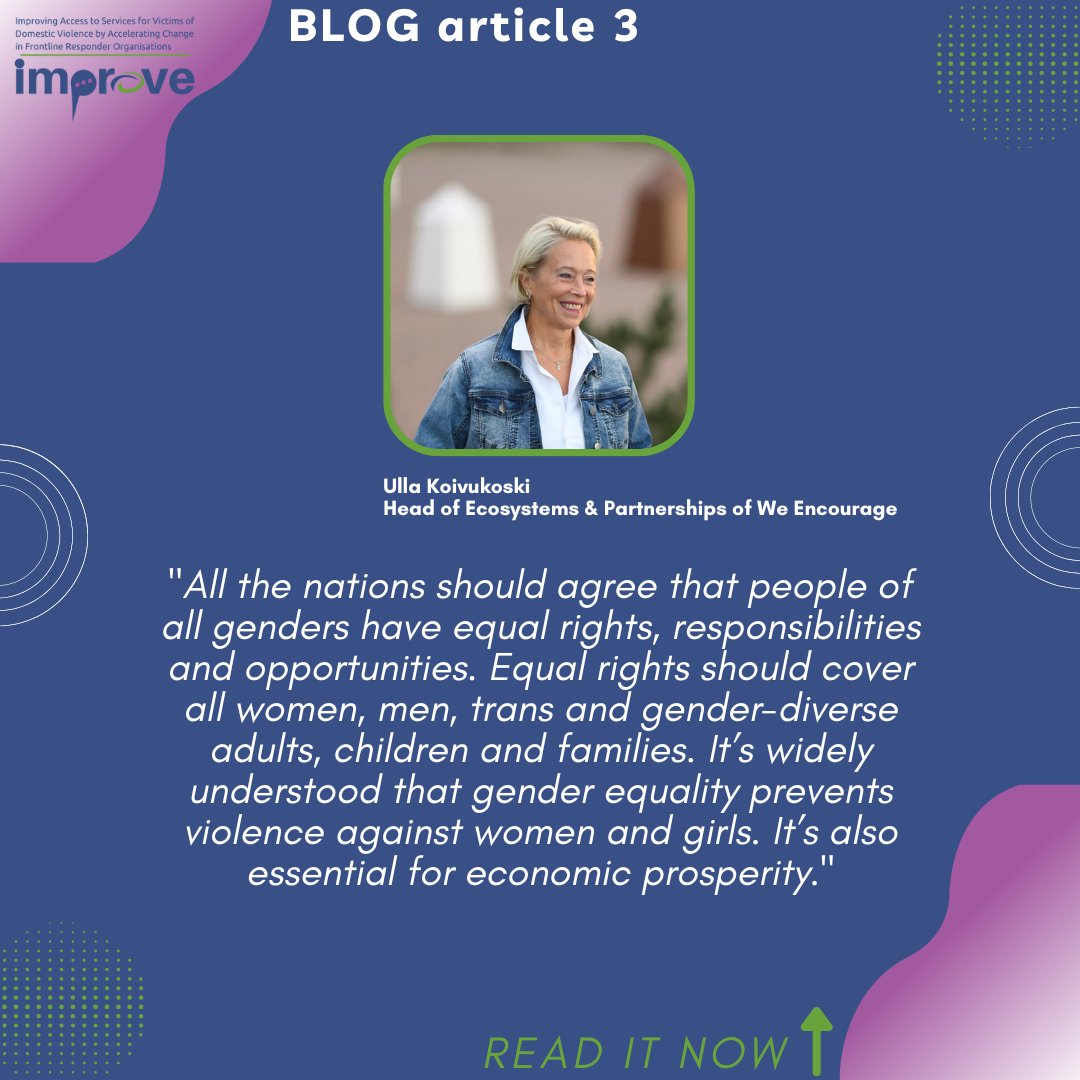 🟣Our #blog article #3 is available now 🙌
✨Read the blog article 'The potential of public-private-partnerships in combating domestic violence' by <a href="/ullakoivukoski/">ulla koivukoski</a> from <a href="/we_encourage/">AinoAid™️ chatbot</a> ⤵️
 👀 loom.ly/Hc4OZkQ

#Improve #blog