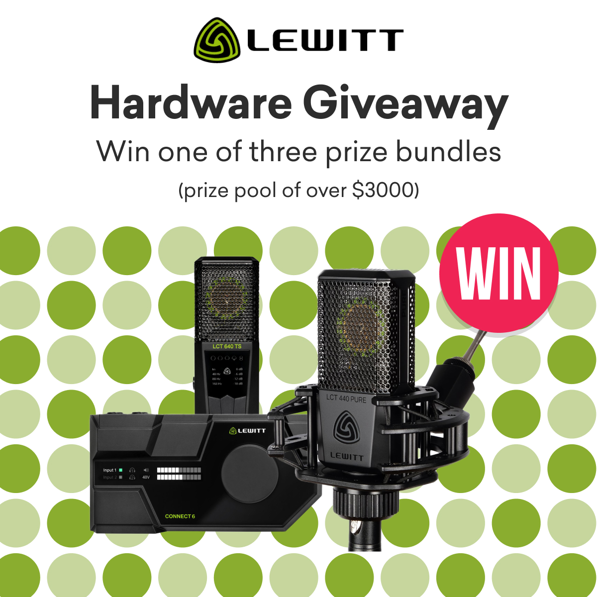 🎉 Giveaway time🎉 We've teamed up @LewittAudio to give you the chance to win 1 of 3 prize bundles (worth $3000+)😱 🚪Full details & Entrance here: bit.ly/3DMs6s1 📆 Competition closes: 4th September (23:59) PT. Winners will be contacted on 5th of September via email.