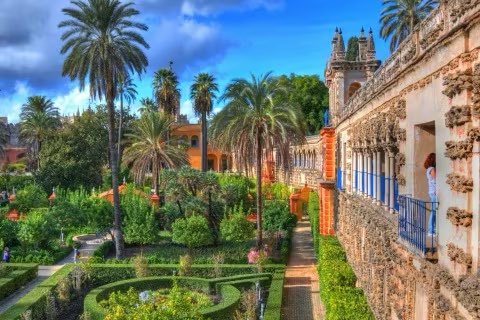 Alcazar seville. Ornament as circulation, water flow, and movement in landscape.
