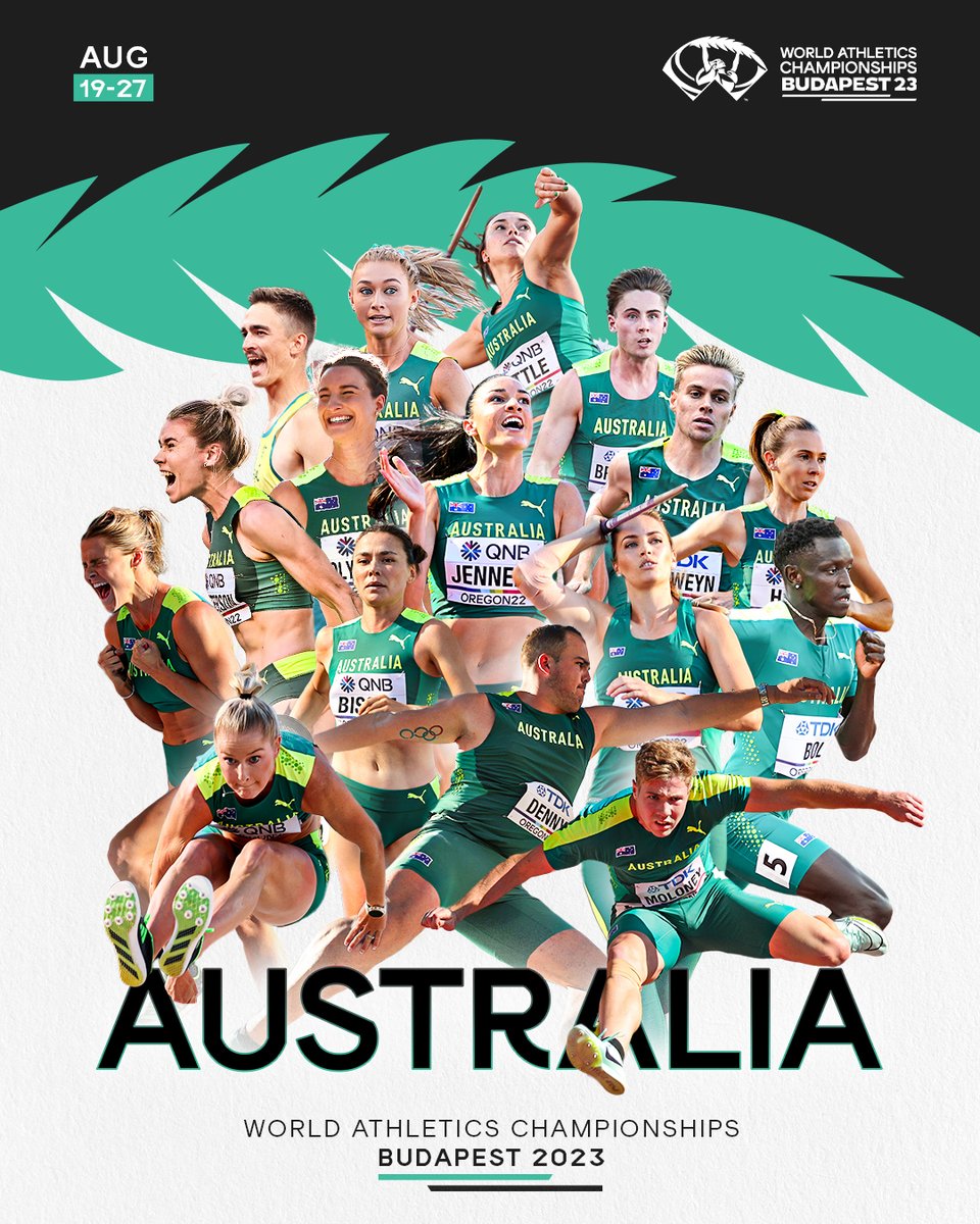 Blimey, what a squad 👀

<a href="/AthsAust/">AustralianAthletics</a> sends a 67-strong team to <a href="/wabudapest23/">World Athletics Championships Budapest 23</a> 🤘

Full team 🔗 buff.ly/45lbumF