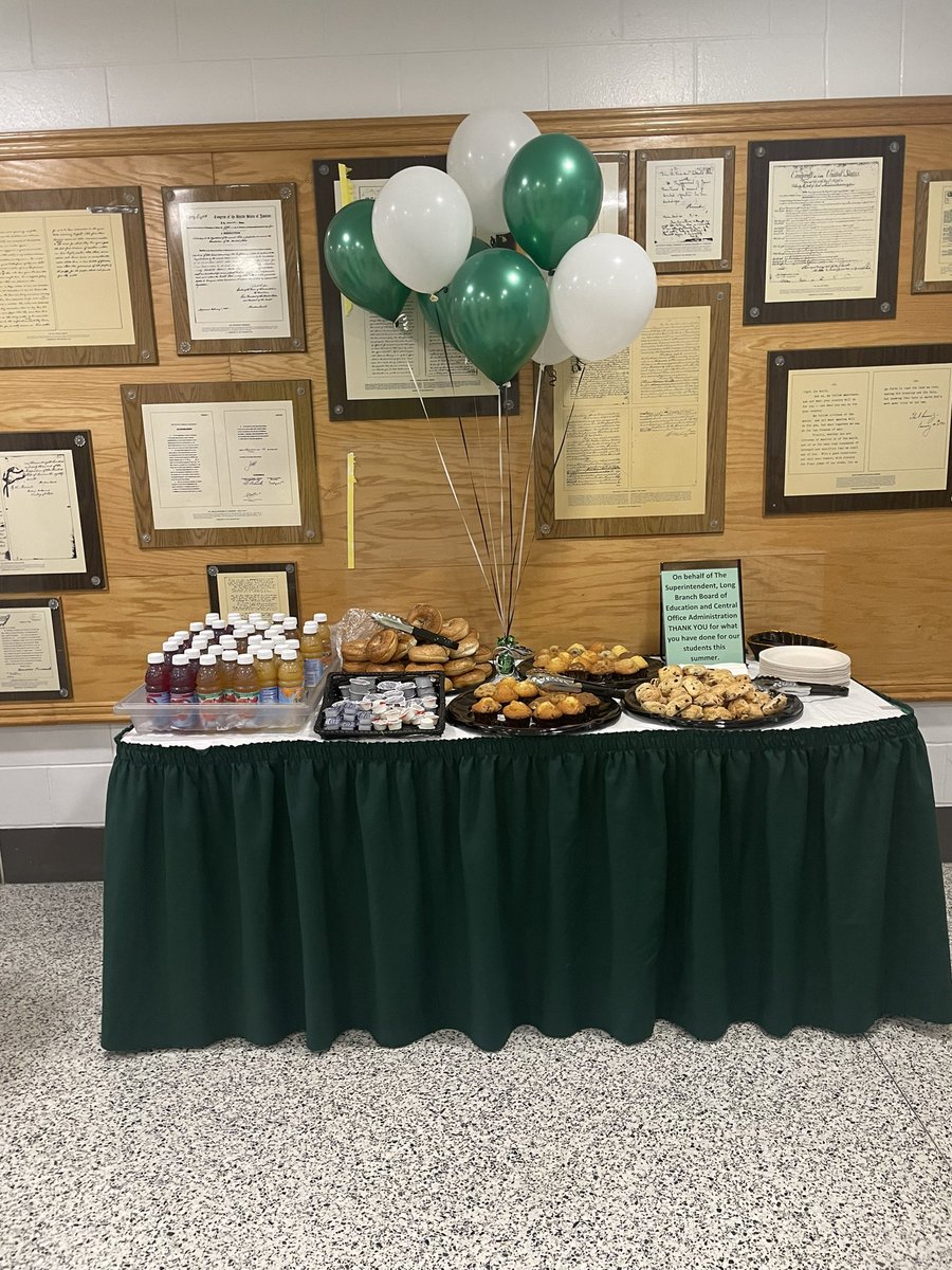 Thank you staff members for creating such a wonderful summer for our students at LBMS! We appreciate you 💚🤍 <a href="/LBpublicschools/">Long Branch Public Schools</a> #greenwavepride #TogetherWeCan #juntosnospodemos #juntospodemos