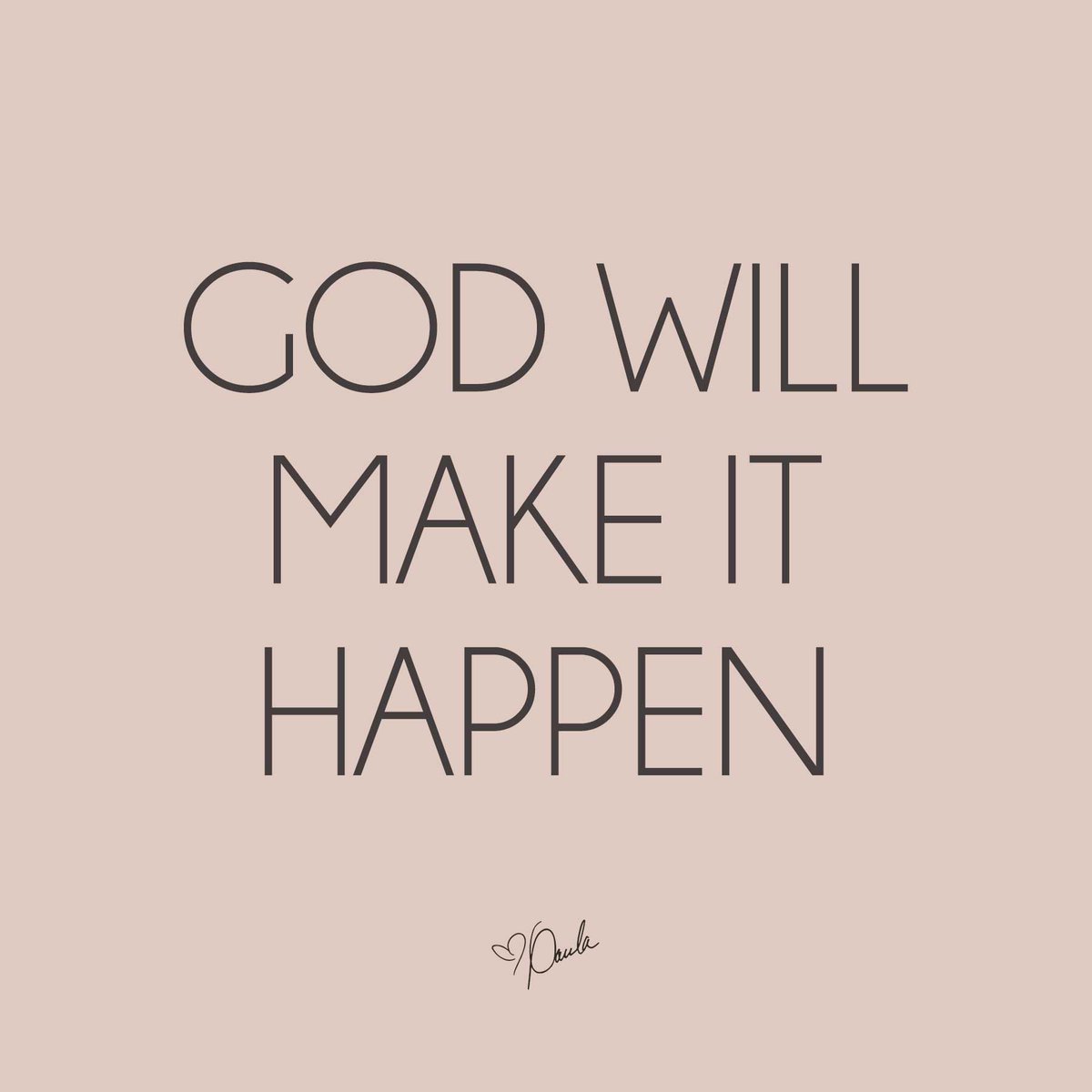 God will make it happen... ARE YOU READY?
