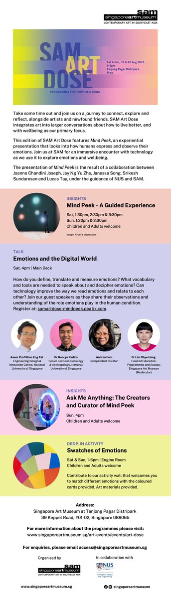 I'll be participating in a talk on Emotions and the Digital World for Singapore Arts Museum next Saturday.  Come join us!  singaporeartmuseum.sg/art-events/eve…