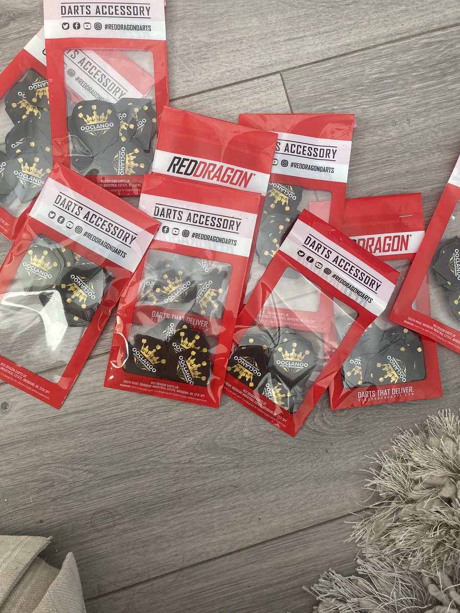 The custom ooCLANoo flights have arrived! 

Anyone that’s involved in the cups can have some flights and board surround stickers! Just get in touch and I’ll get them sent to you