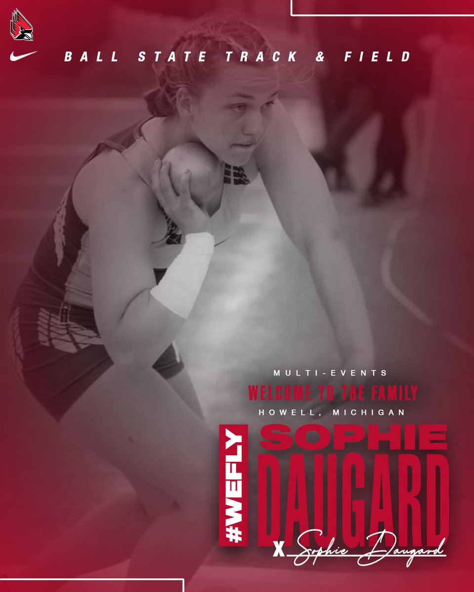 Ball State Track & XC (@ballstatetfxc) on Twitter photo WELCOME TO THE FAMILY!
<a href="/CoachAWheatley/">Adrian Wheatley</a> and the Cardinals are proud to welcome <a href="/SophieDaugard/">Sophie Daugard</a> from <a href="/HowellAthletics/">Howell Athletics</a>!
#ChirpChirp x #WeFly WELCOME TO THE FAMILY!
<a href="/CoachAWheatley/">Adrian Wheatley</a> and the Cardinals are proud to welcome <a href="/SophieDaugard/">Sophie Daugard</a> from <a href="/HowellAthletics/">Howell Athletics</a>!
#ChirpChirp x #WeFly