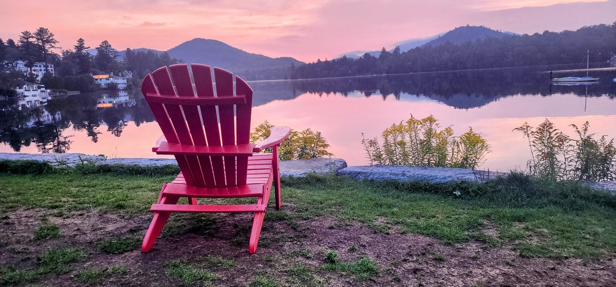 rkmajor's tweet photo. August sunrise on Mirror Lake @LakePlacidAdk @VisitAdks #LakePlacid #MirrorLake #Adirondacks #NY https://t.co/tyKGSwJDpR