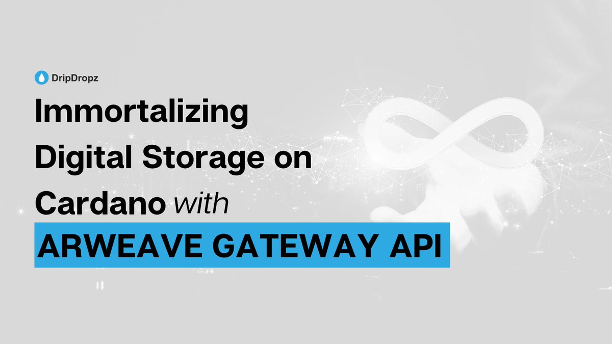 DripDropz_io's tweet photo. 🔍 Thread: Immortalizing Digital Storage on #Cardano

1/ 📂 Imagine a world where you store a file today and it's still there, untouched, 100 years later. That's DripDropz's vision with the Arweave Gateway API.

💙♻️🙏 https://t.co/gDNFFoA3Jg