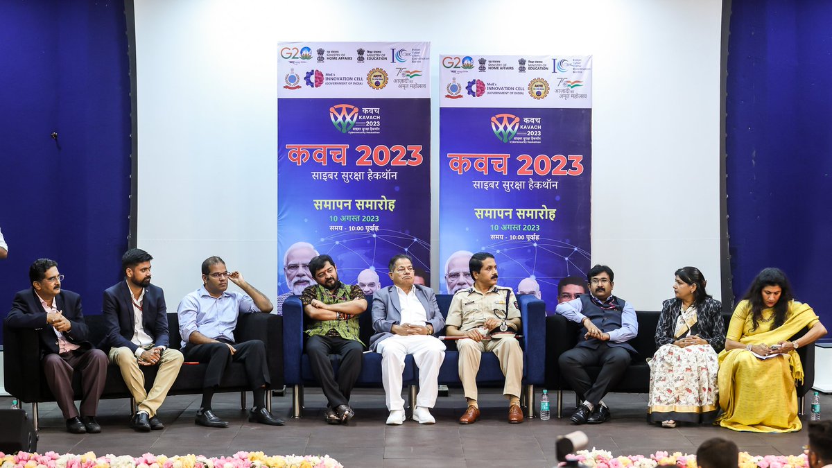 pillaicollege's tweet photo. CodeSage, Cookie Bytes, Photon in a Double Slit and Little Champs were the four teams who led themselves to glory in the epic Grand Finale of KAVACH 2023!
#kavach2023 #cybersecurityhackathon #ministryofeducation #ministryofhomeaffairs #aicte #mic#bpr&amp;d #i4c #kavachhackathon2023 https://t.co/HTAmB8k9IR