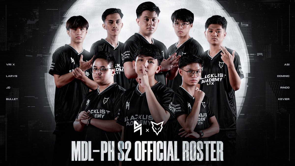 BLACKLISTINTL's tweet photo. Class is back in session.

Introducing the official lineup of Blacklist Academy Lunatix for the MDL Season 2.

#BreakTheCode #LunatixPH | #MDLPH https://t.co/9pco6QoDJj