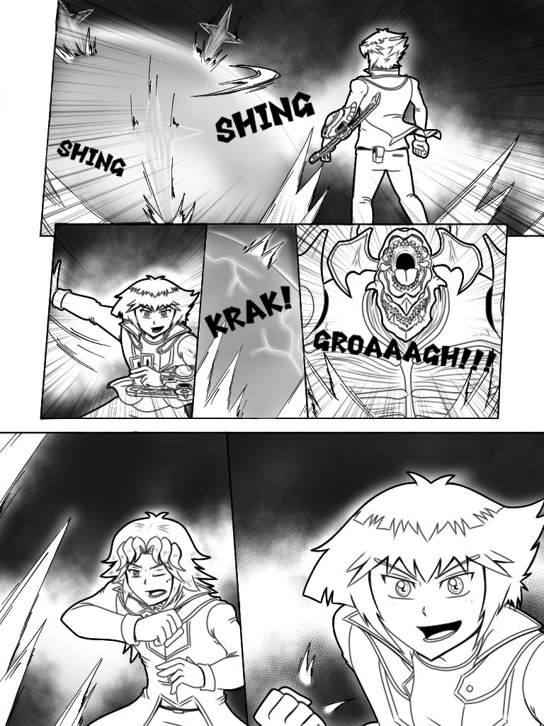 ApolloCampos3's tweet photo. Wip update pg. 96 done, work slowed to a painful grind when monsoon season started &amp; I had to deal with back to back floods for most of july 😑 I'll try to squeeze in more drafts &amp; the next page for the comic when I can. 

#yugiohgx https://t.co/byTpk8cHIF