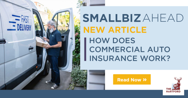You know you need it, but how does auto insurance work for your small business? Learn the basics in this new article on the Small Biz Ahead blog by Chloe Silverman.­ ms.spr.ly/60039yIyb #IWork4TheHartford bit.ly/3OPQOOn