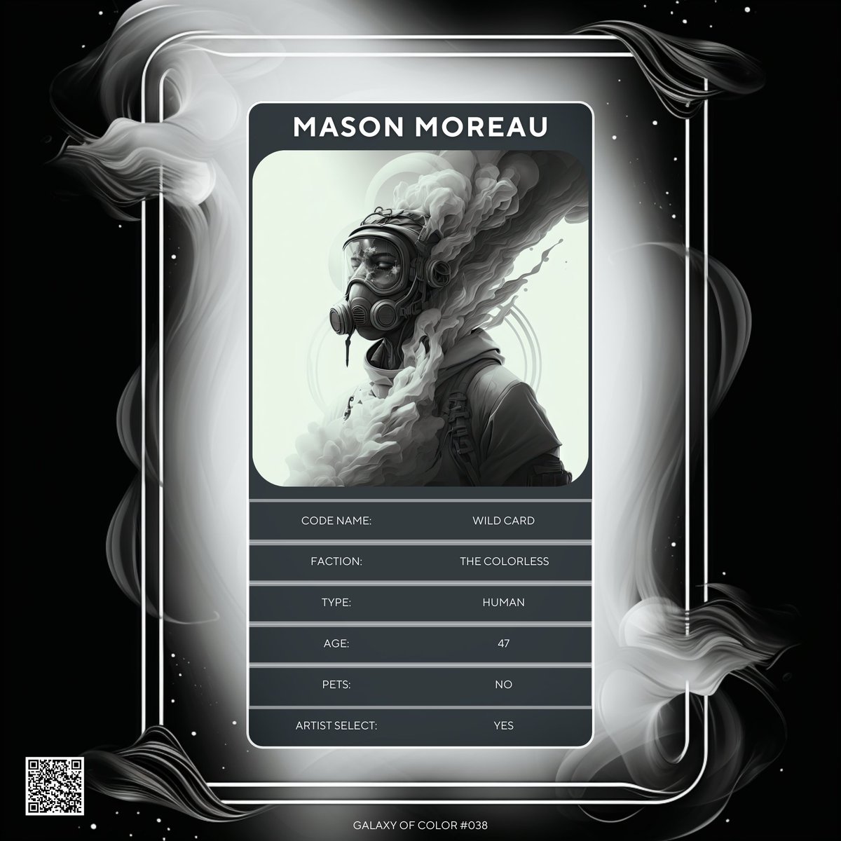 Mason Moreau: The Colorless Crusade

In a galaxy where colors were the lifeline, the essence, and the very soul, Mason Moreau stood apart. A prominent figure within "The Colorless," he bore a vision starkly contrasting the vibrant ethos of the galaxy. To him, colors were not