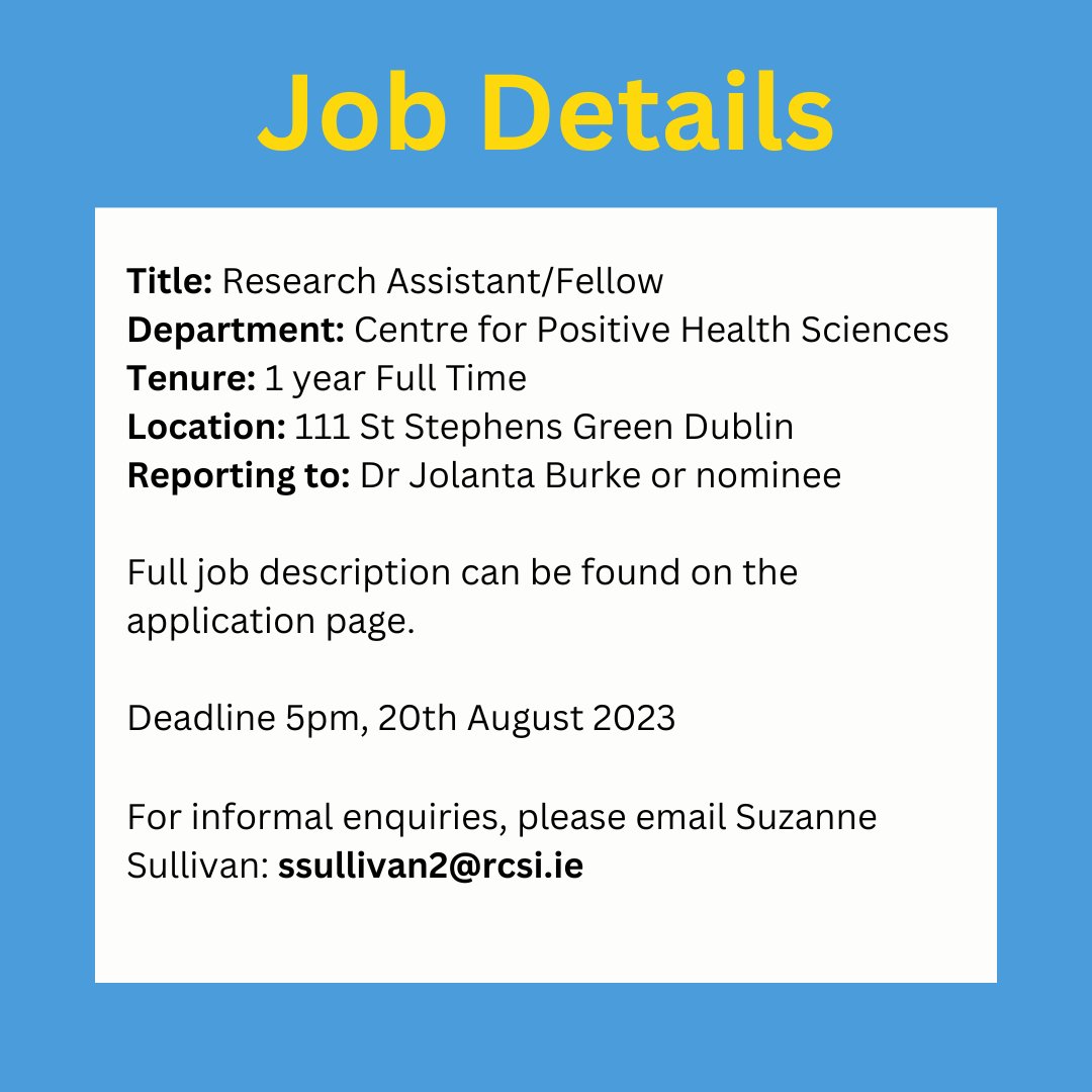 🌟 Exciting Opportunity Alert! 🌟

🔬 Job Title: Research Assistant 

Apply here: my.corehr.com/pls/rcsirecrui…

Fill in the following when you get to the page above and you will find the job application.

🔍Search by Competition Type: Research
🔑Any Extra Keywords: Research Assistant