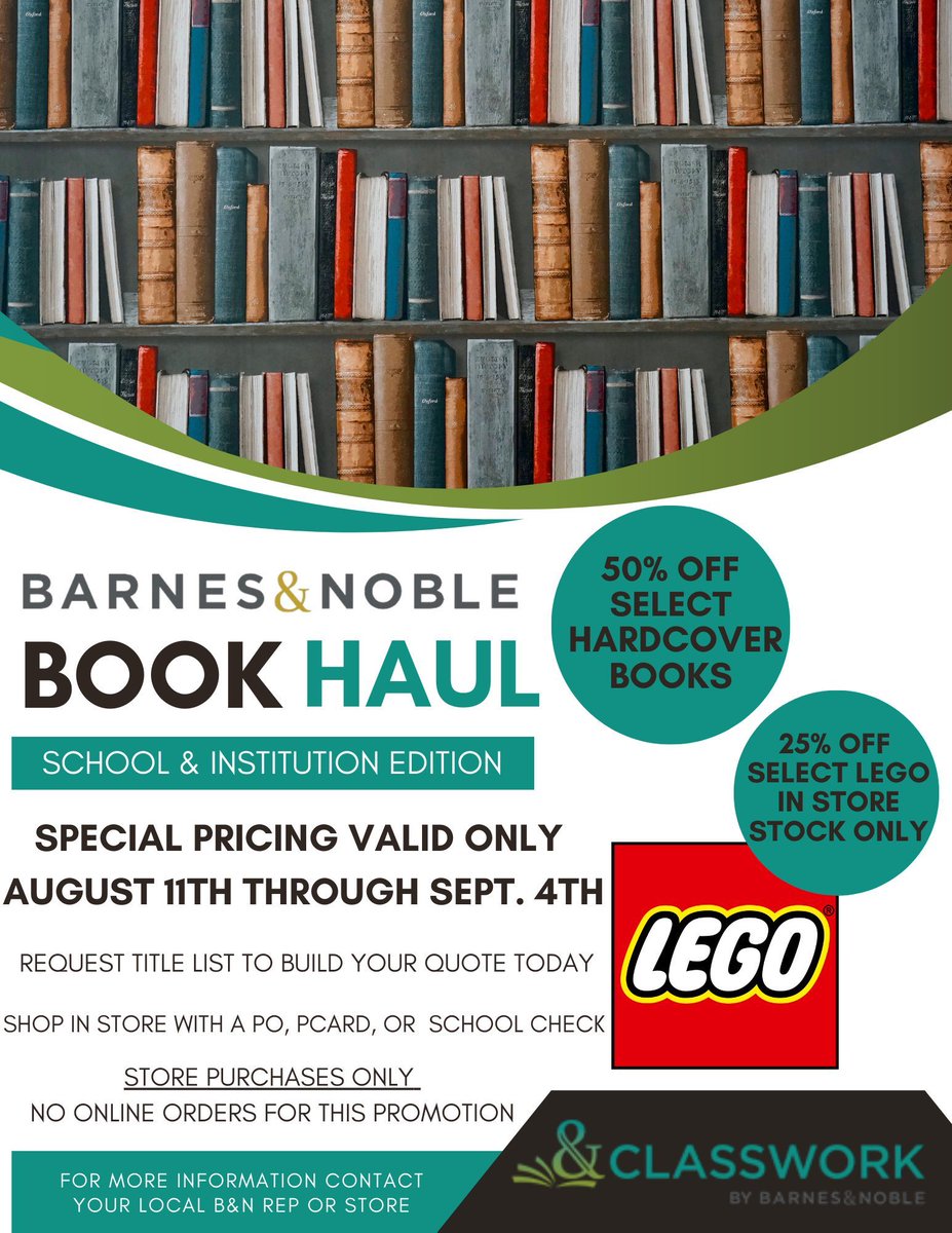 Our annual #BNbookhaul is almost here! Contact me to place your order, inventory goes fast!