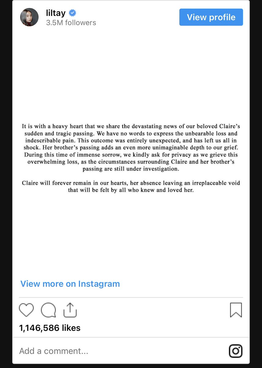 GaslightFinder's tweet photo. LilTay &amp; her brother have died in this announcement but family, police, or reps are unable to confirm basic details. If this is a hoax, having a lot of money doesn’t mean she isn’t a child that’s a victim of abuse and normal child protection procedures should be carried out. https://t.co/DtTyyhxFjO
