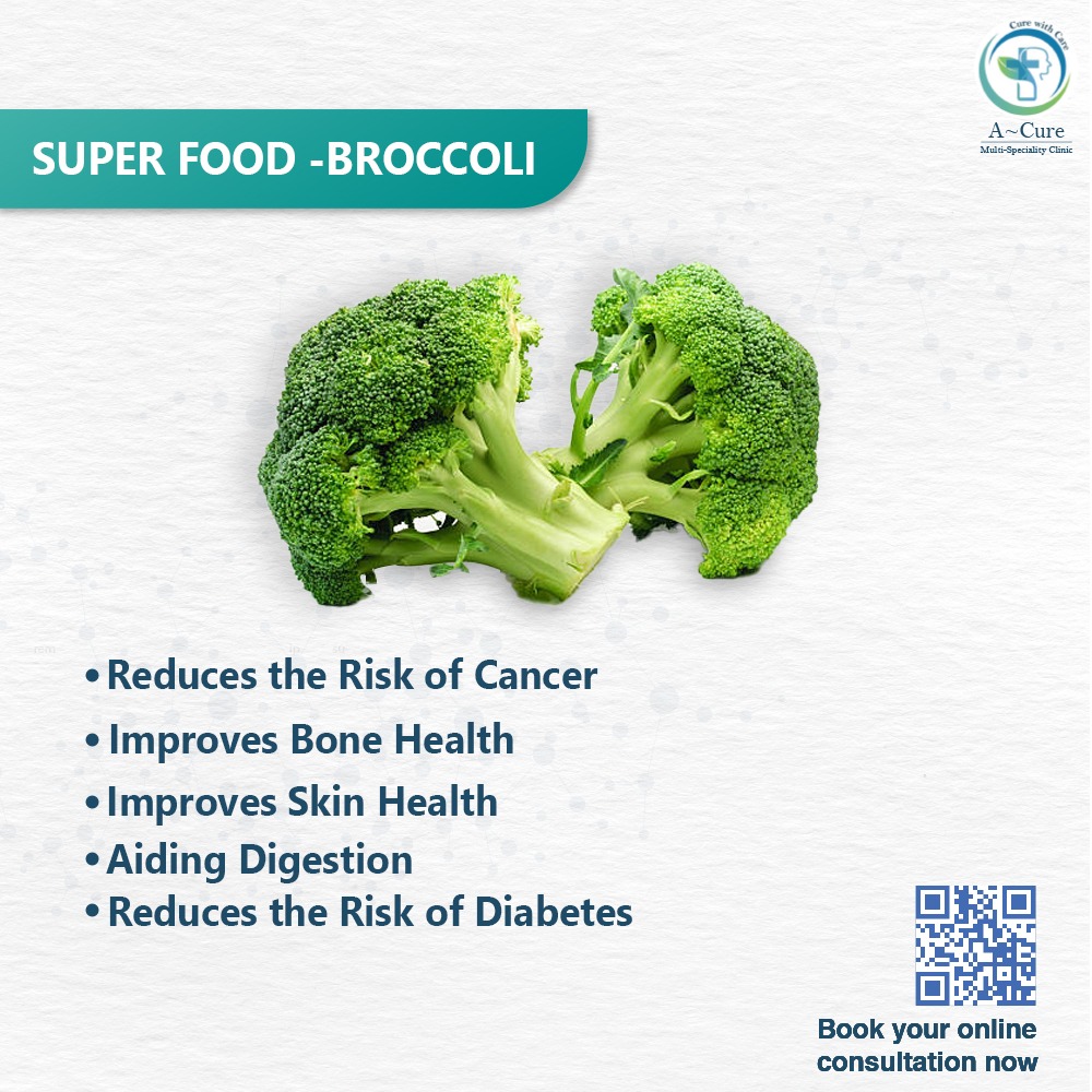 Nourish your vitality with Broccoli, uncover its extraordinary nutritional potential 🩺⚕️🏥 

#Acure #CureWithCare #Health #Safety #HealthCare #Foodforthought #Broccoli