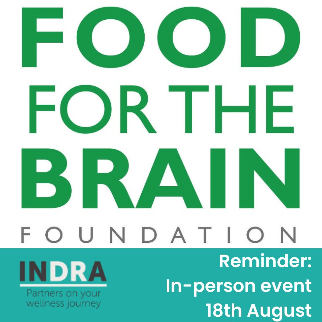 REMINDER:

Sat, 18th August, Huddersfield: Upgrade your Brain (&amp; in the process, dementia-proof your diet &amp; lifestyle), with Patrick Holford, CEO of the Food for Brain Foundation and founder of the Institute for Optimum Nutrition.

eventbrite.com/e/upgrade-your…

#cognitivefunction
