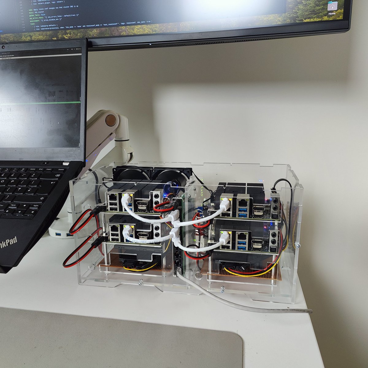 facundo42's tweet photo. New home-lab: k8s cluster with 4 odroid H3+ nodes. https://t.co/fF3TTE3DLc