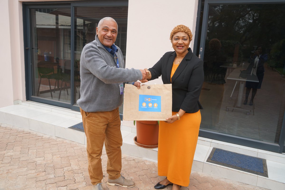 UNFPA_Zimbabwe's tweet image. @UNFPA Rep. in Zimbabwe @MirandaTabifor today paid a courtesy call on @IOMZimbabwe Chief of Mission Marito Lito, Malanca. Both discussed potential areas of partnership such as #Gender & #Migration, #Data4Development  #PreventionOfExploitationAndAbuse #PSEA #ClimateAction