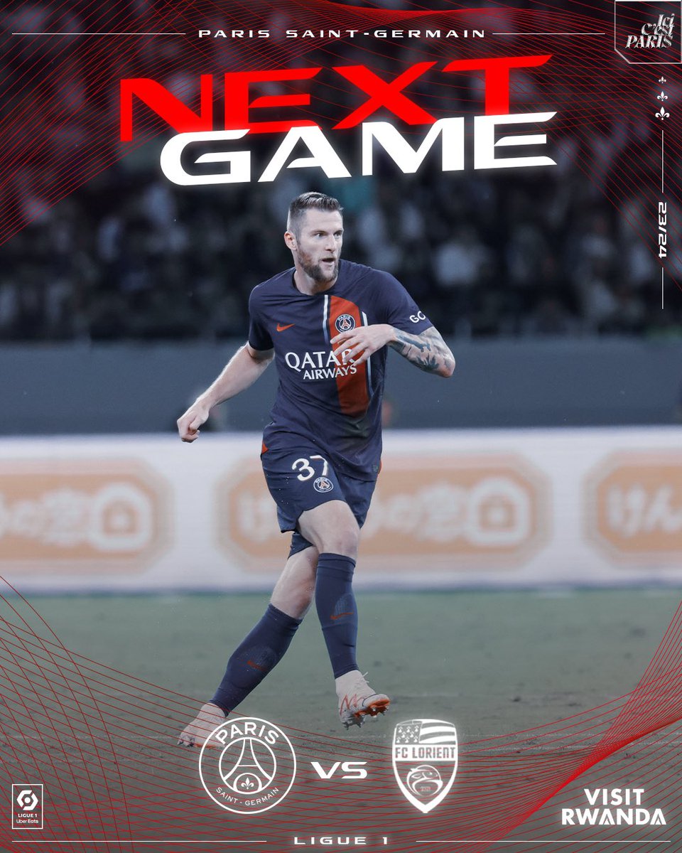 ⚽ PRÓXIMO PARTIDO    

🆚 FC Lorient
🗓 12/08 - 21h
🏟 𝐏𝐚𝐫𝐜 𝐝𝐞𝐬 𝐏𝐫𝐢𝐧𝐜𝐞𝐬

<a href="/visitrwanda_now/">Visit Rwanda</a> I #PSGFCL