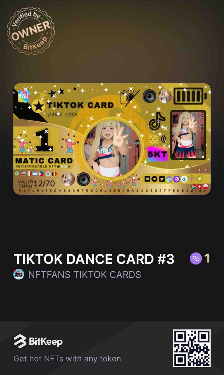 #Airdrop Giving away 1 for free 
TIKTOK DANCE CARD #3

comes with 5kt tokens.

Grab this video NFT

Add CA: 0xdc82fc9686b6db70b0ba1206b5ab710177de34e1
