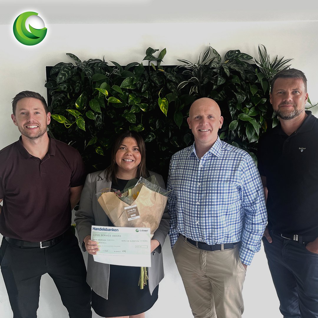 Go Green is celebrating Megan Beall, who reached her 10-year anniversary with the business yesterday! 🎉

Megan's dedication and commitment to the business over the past 10 years haven't gone unnoticed, and we are excited to see what the next 10 years bring...