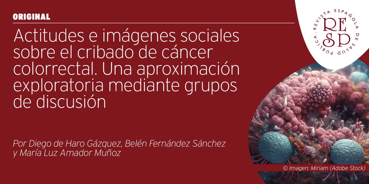 ☀️ Tras un paréntesis veraniego volvemos con más difusión de la evidencia científica, 🔬 en este caso con un trabajo sobre las actitudes, percepciones e imágenes sociales que cierta población objeto de cribado de cáncer colorrectal tenía sobre el mismo.
🔗 bit.ly/45rfh29