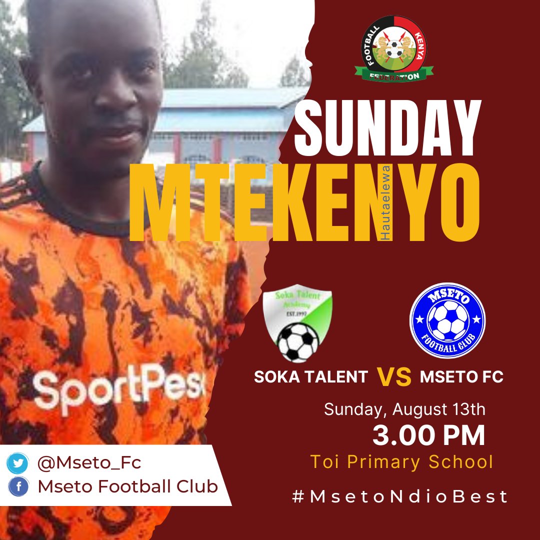 Mseto_Fc's tweet photo. We're up again this Sunday!!
#MsetoNdioBest https://t.co/IWedltxo3Q