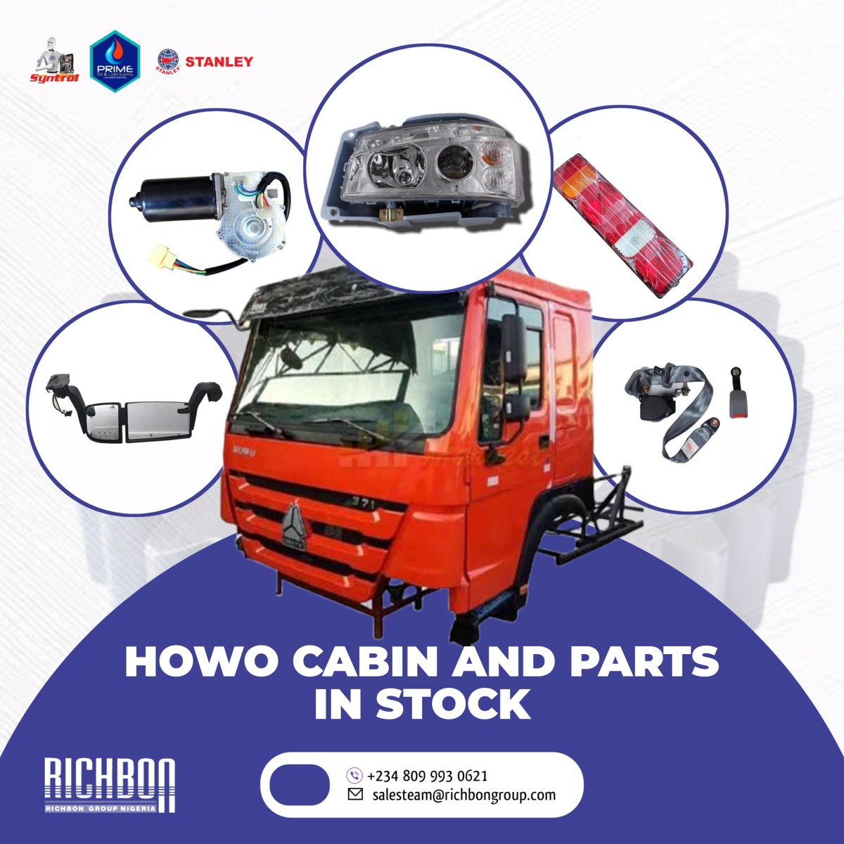 RichbonGroup's tweet photo. 🚛 Discover a world of quality Howo cabin parts at Richbon Nigeria Limited! 🛠️ From windshields to seats, we've got you covered. 
#EnoughIsEnough #nigerjunta #Portharcourt #Liverpool #africa #GodswillAkpabio #danielRegha #Venita #FIRS #AllEyesOnTheJudiciary #TheFBI #Prophecy https://t.co/5kxONKRcVn