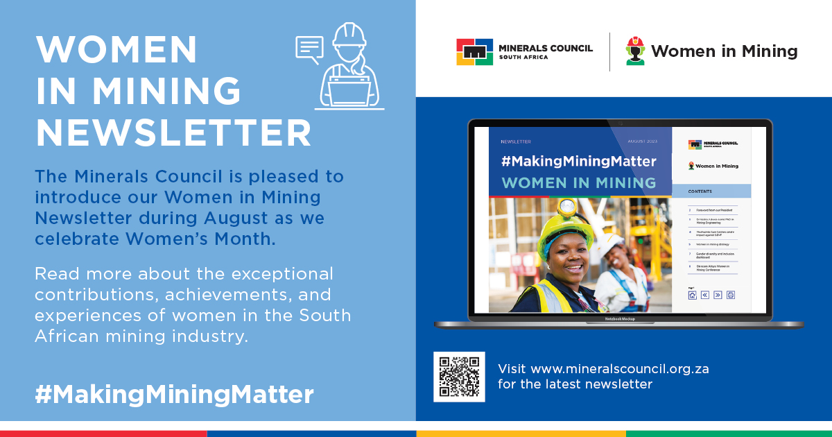 Mine_RSA's tweet photo. Read the Women in Mining newsletter here: https://t.co/6ek5boBHkW

#WomenInMining #WomensMonth #MakingMiningMatter https://t.co/7MkIiAsDhZ