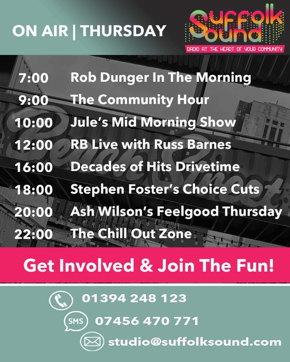 Wils2733Aw's tweet photo. Join me tonight at 8pm after @StephenFoz with his Choice Cuts on @Suffolk_Sound ✌Let's have some "Feel Good Thursday" 💃 🎶 #radio #localradio #suffolksound #feelgood https://t.co/K1rA7j9dG6