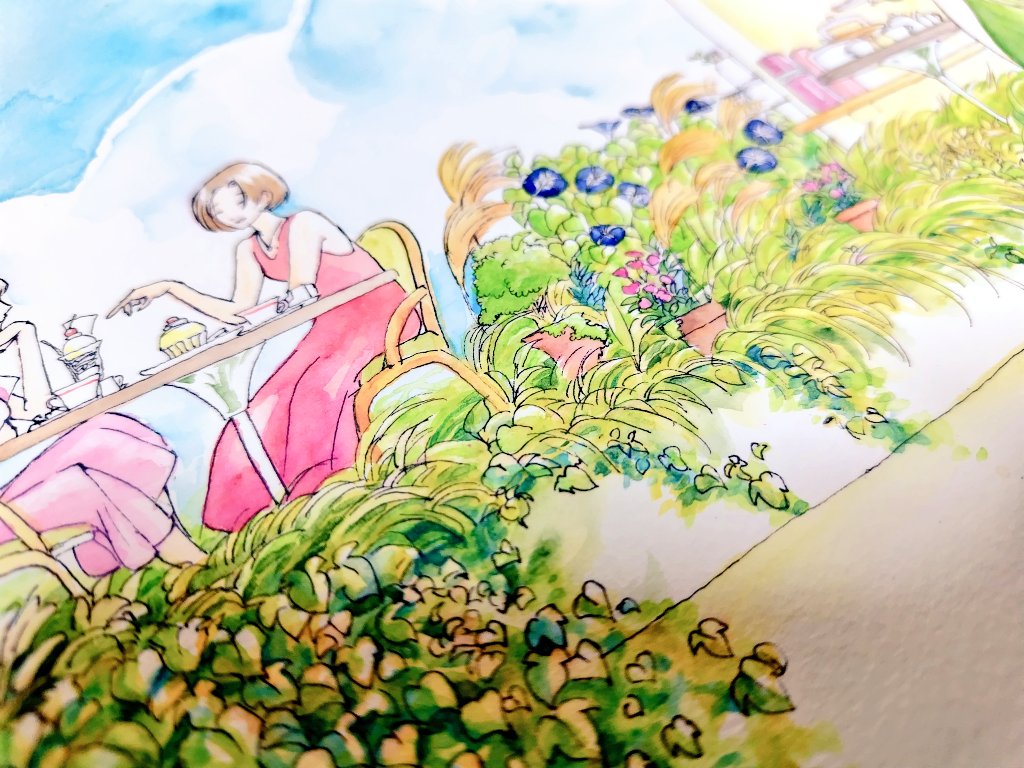 「今日は捗りました」|ヤスイハルナのイラスト