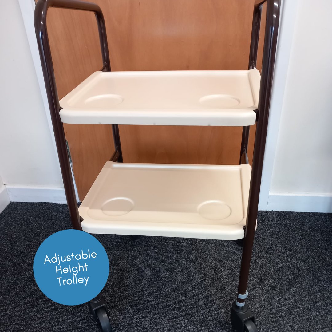 DisabilityCtr's tweet image. If you can no longer carry food dishes and drinks, a height adjustable trolley may be the perfect accessory. Take your food from one room to another with ease. 

This handy trolley can sit beside a bed or sofa too!

Available in our showroom for £70

#trolley #adjustabletrolley