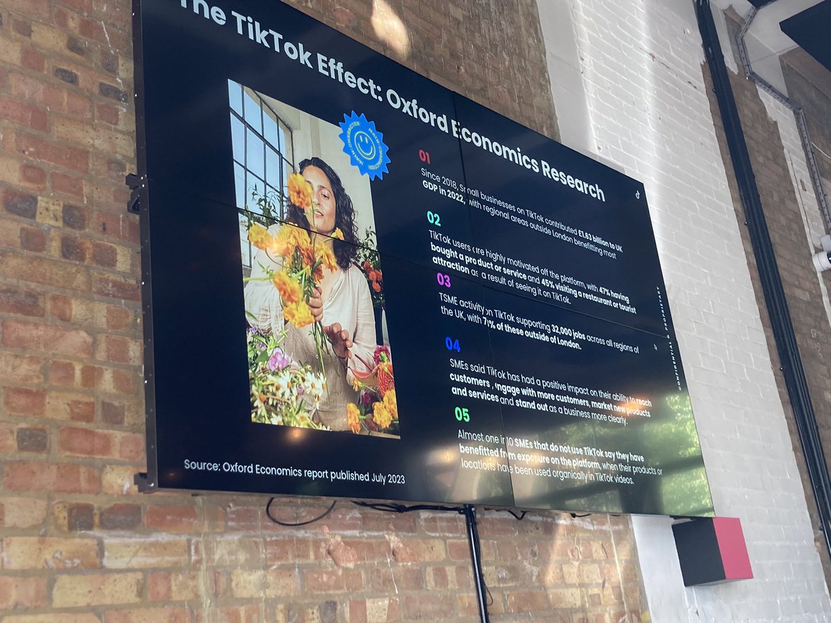 Since 2018 small businesses on TikTok contributed £1.63bn to UKGDP in 2022 - wow!