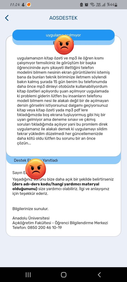 Eda18985013's tweet photo. @Anadolu_Univ Boşuna okul tanıtım videoları paylaşmayın ufacık bir sorunu dahi düzeltemiyorsumuz hakkım olan uygulamayı kullanmak için savaş veriyorum resmen 2-3 arkadaşımda aynı sorunı yaşıyor sunduğunuz tek imkan uygulama oda çalışmıyor 
 9 gün kaldı yazıklar olsun... https://t.co/9tzgHgYi0k