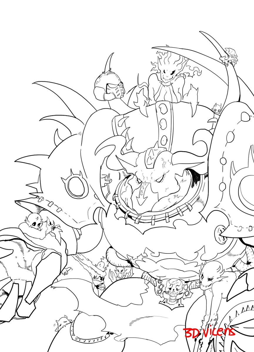 3dVicens's tweet photo. Wip of the next project: Vaust the Bull, from the Emperor's Children.
#slaanesh #vaustthebull #emperorschildren #chaos #warhammer40k #WarhammerCommunity #wip #ArtistOnTwitter #daemonettes #lineart https://t.co/mFf3LIANb9