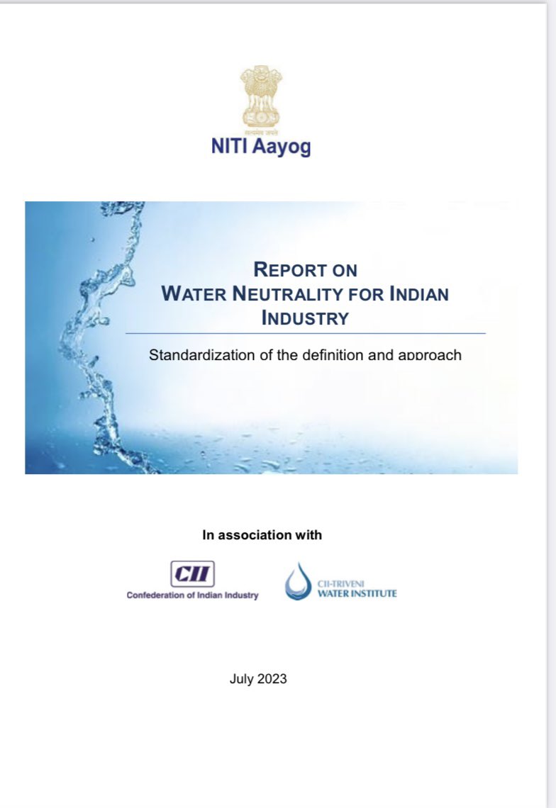 archanavarmaIAS's tweet photo. CONGRATULATIONS 🎉 NITI AAYOG 

#WATERNEUTRALITY 

https://t.co/jl0uoZgPT1

#REUSEOFTREATEDWASTEWATER 

https://t.co/wC45OMLs0d

@MoJSDoWRRDGR @MoJSDDWS @nwmgoi @cleanganganmcg @jaljeevan_ @Nyksindia @IASassociation @CGWB_CHQ @CWCOfficial_GoI @MoHUA_India @PIBWater @NITIAayog https://t.co/uXxUXdbRDE